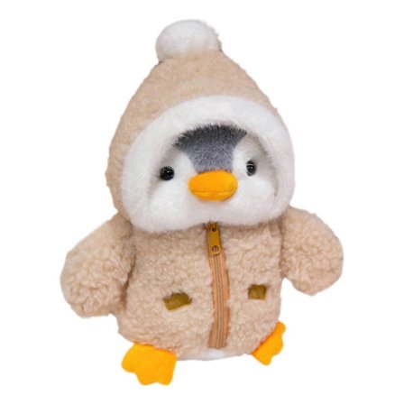 Söpö pingviini pehmolelu lapsille pehmeä täytetty eläin tyyny vaatteilla hatut koristeellinen vauva (LGL)
