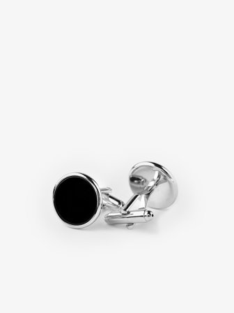 John Henric Men's Silver Cufflinks Round Size Onesize