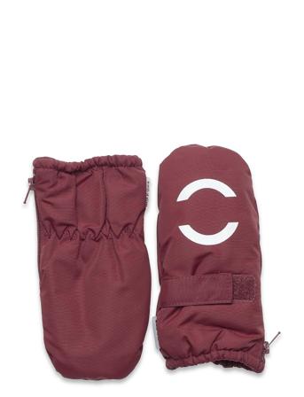 Nylon Baby Mittens W. Zip Red Mikk-Line