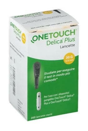 Onetouch Delica Plus Lancette Pungidito 200 Pezzi
