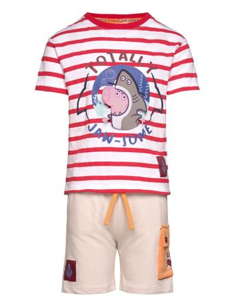 Set 2P Bermuda + Ts Patterned Peppa Pig