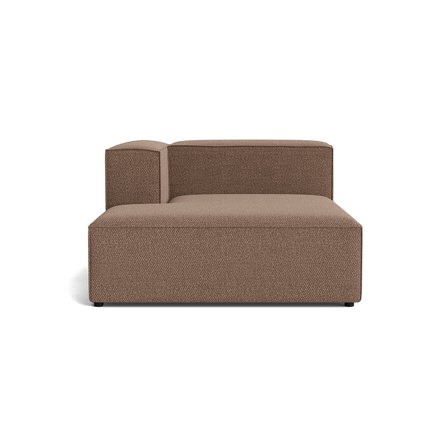 Lissabon XL Chaiselong, Venstrevendt - Nordic Brun - Slidstærk Kvalitets Sofa m. Krydsfiner Ramme - 130x170x72cm - Modulsofa med Blødt Stof