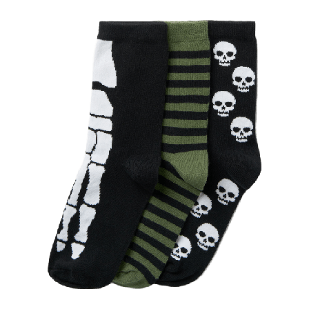 Å KIDS Mönstrade strumpor, 3-pack Strumpor Svart 22/25