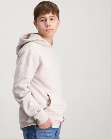 Zeke Essential Logo Tag Hoodie Beige Hettegensere/Hoodies Gutt - Kids Brand Store