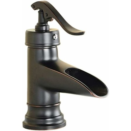 Bassinhaner, Antik Messing Bassin Armatur Vintage Retro Stil Varmt og Koldt Badeværelse Håndvaskhane Armatur, Sort