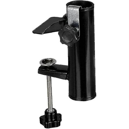 Parasolhållare Bärbar Balkong Parasollstativ Fastklämma Tillbehör Svart Trädgårdsmöbler (svart) (1st