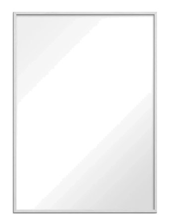 Poster & Frame White Wood Mirror - White - 30X40CM