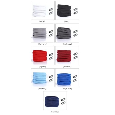 1 par Praktiskt Sport Skosnören med metall lås