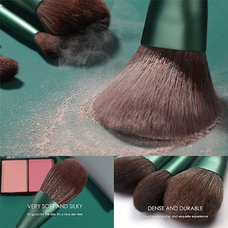 8-pack Premium Syntetiska Sminkborstar Set Kosmetiska Borstar För Makeup Med Väska