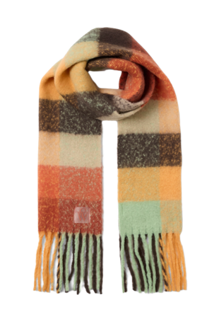 Carin Wester Stickad halsduk med fransar ADA Halsdukar & scarves Brun ONESIZE