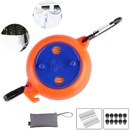 8m Bærbar Tøjline Camping Vaskeline