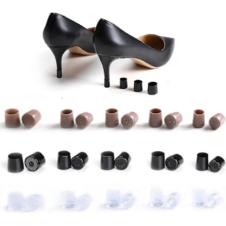 15 stk. Hælbeskyttere til sko, Hallibutfly 3 farver højhælede beskyttere, skridsikre hælhætter til høje hæle, velegnet til stille kontor og udendørs 