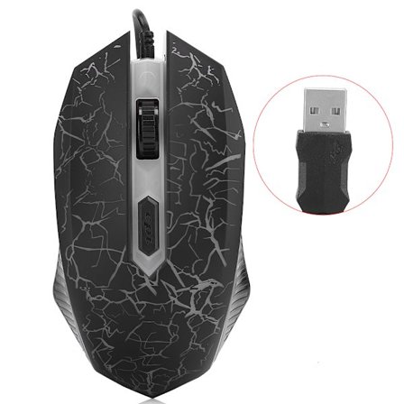 Mute Mus Wired USB Gaming Mus Lysende Datamaskin Tilbehør k1901 for Kontor