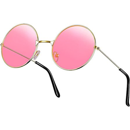 Hippie Specs Solbriller Retro Runde Hippie Stil Solbriller 70-talls Disco Festival Fest Briller For Menn Og Kvinner Glasse