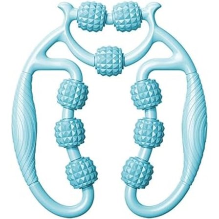 Leggmuskelrulle, Fitness Muskelmassasjerulle, 3D Muskelrulle, 9-hjuls antl Cellulittmassasje for nakke og skulder, 360 grader