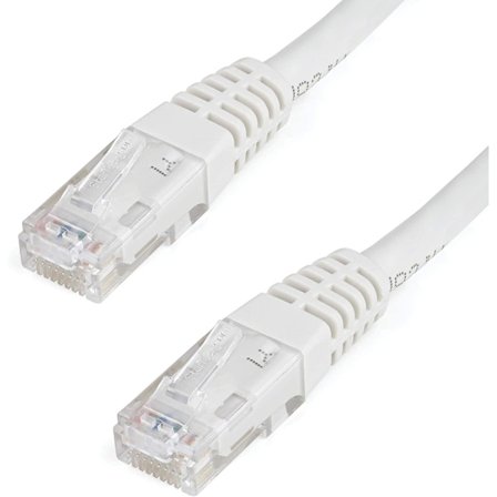 10ft Cat6 Ethernet-kabel - Vit Cat 6 Gigabit Ethernet-kabel - 650mhz 100w Poe++ Rj45 Utp Gjutna Kategori 6 Nätverk/patchkabel W/st