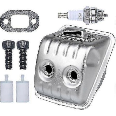 Avgasljuddämpare Försäkring Skruvsats Med Bränslefilter Och Tändstift För Husqvarna 445 450 445e 450e Re