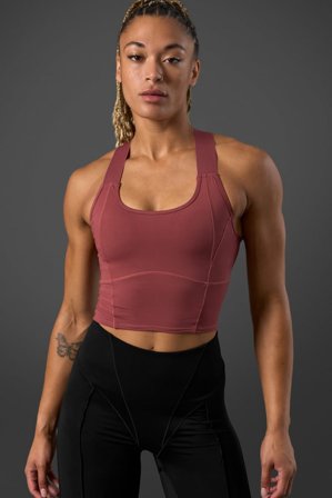 ICANIWILL - Reboot 2-in-1 Sports Bra Brick Red - Sport-BH - Dam - Träningskläder från ICIW