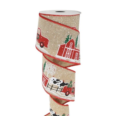 Glitter Ribbon Christmas Wired Edge 9 9