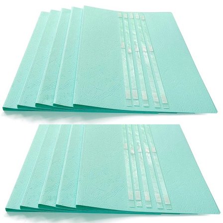 Blått papperskuvert med bonustejp (10-pack)