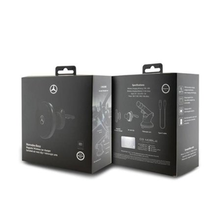 Mercedes Benz MagSafe Autoteline Kännykkäteline + Langaton lataus 15W Musta