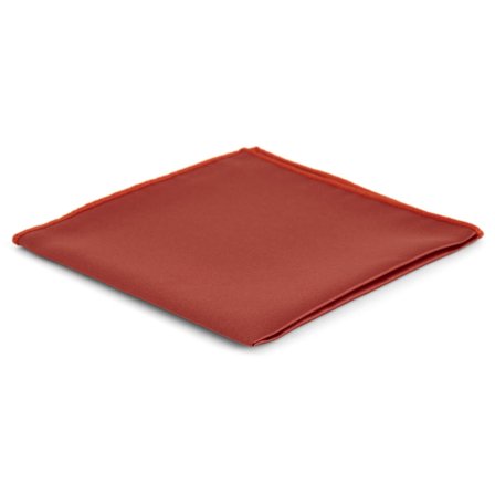 Terracotta Lommeklud til mænd - Ensfarvede lommeklude
