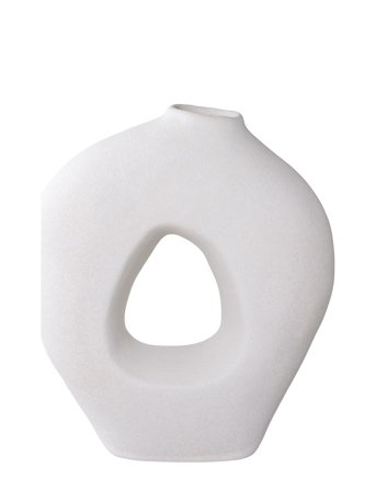 House Nordic Aina - Vase, Ceramic, White 24X10,5X27,8 Cm - White - 27.8X24X10.5CM