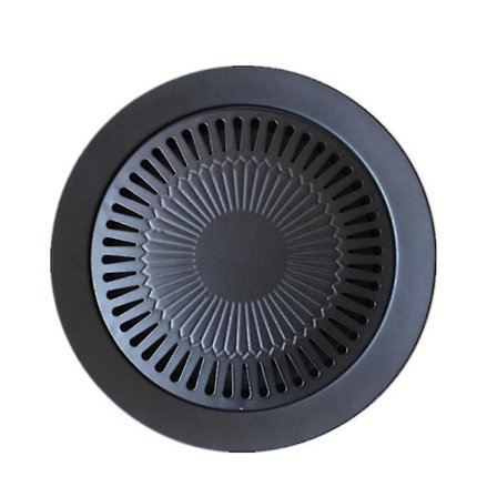 Pyöreä Korealainen BBQ-grillilevysetti Valurautapannu Tarttumaton Pannusetti Pidikkeellä