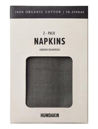 Napkin - 2 Pack Home Textiles Kitchen Textiles Napkins Cloth Napkins Svart Humdakin