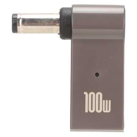 100W USB C PD Hunn til DC 5.5x2.1mm Albue Laptop Lader Adapter i Aluminiumlegering