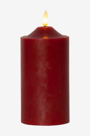 Star Trading - LED Blockljus Flamme17 cm - Röd - Ljus - Från Homeroom
