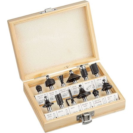 Sett med 12 fresestål for Rt-ro 55 / Bt-ro 1200 E