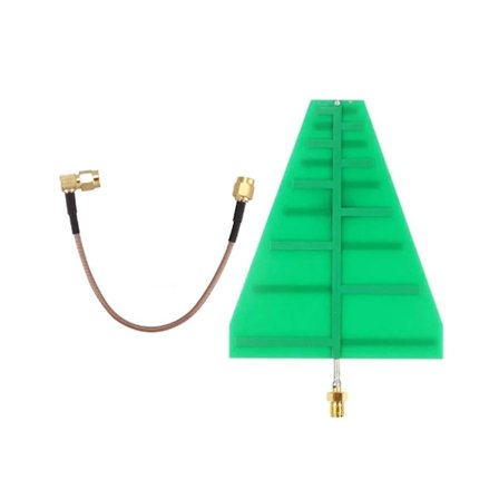1.35ghz-9.5ghz 8x10cm Uwb Ultra Bredbånds Log Periodisk Antenne 5-6db 15w Sma Hun Adapter