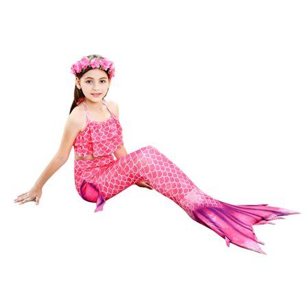 1 kpl Lasten tyttöjen merenneitopyrstö Uima-merenneitopuku Cosplay Ch