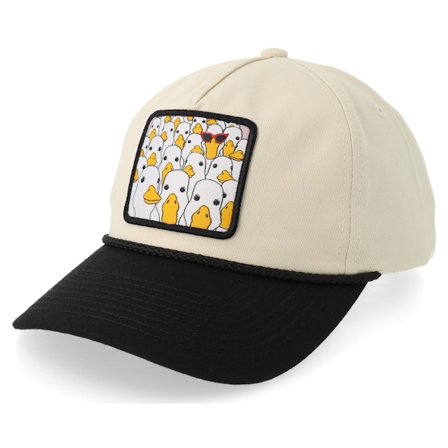 BOOM - Beige adjustable Kasket - Silliest Goose Patch Rope Stone/Black Golfer A-Frame Adjustable @ Hatstore