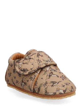 Sasha Thermo Home Shoe Patterned Wheat