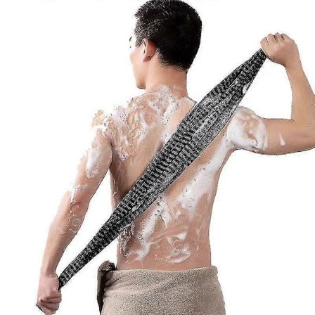 Ekstra Lang Eksfolierende Ryggskrubber, Magisk Kroppsryggskrubber For Dusj, Ryggskrubber For Dusj, Kroppsvask Og Massasje 1 stk - svart