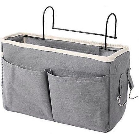 Multifunksjonell hengeveske for hjemmet, ved sengen, for studenthybel, hengekorg i stoff ved sengen, oppbevaringsveske for sortering av rot, 