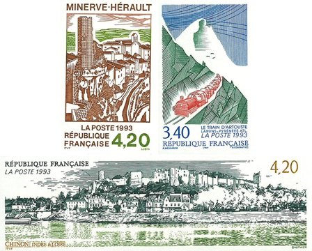 Frankrig 1993 - YT 2816-2818 - Utakket - Postfrisk