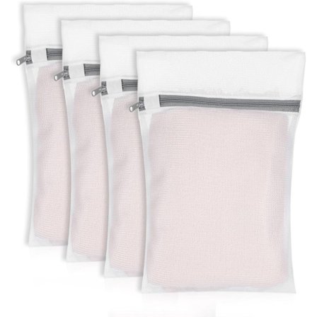4-pakning vaskeposer i netting, delikate vaskeposer, vaskepose 30 x 20 cm, liten vaskenetting for delikat vask, vaskepose for vaskemaskin
