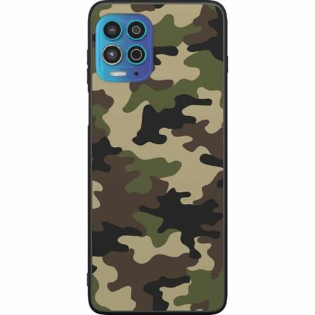 Motorola Moto G100 Svart Skal Woodland Camo