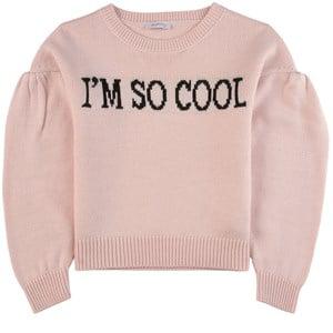 Monnalisa Pink Intarsia Knit Sweater 10 years - Jumpers and knitwear - 10 years - Pink