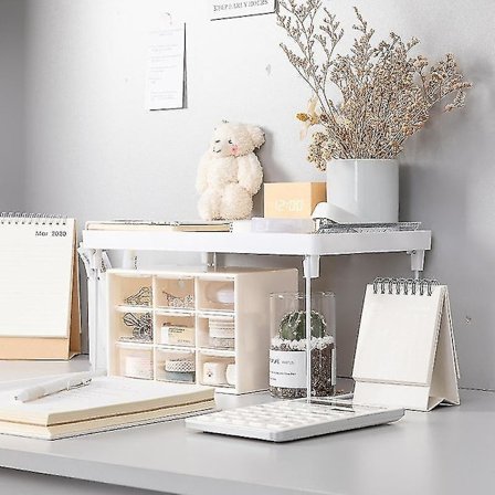 Hjemme Skab Organizer Opbevaring Hylde Køkken Pladsbesparende Stativ