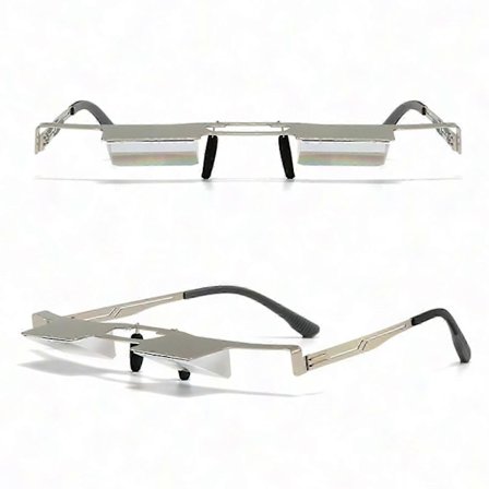 Opgraderede dovne briller til liggende læsning og TV-kiggeri - Letvægts metalramme prismatiske briller