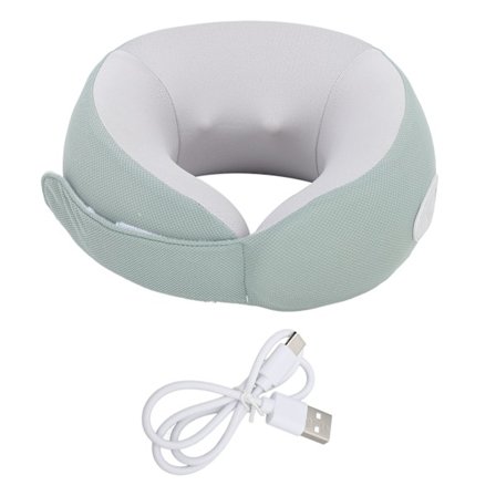 Trådløs nakkemassasje med høy motstandsdyktig minneskum, bærbar Shiatsu nakke- og ryggmassasje med varmefunksjon, grønn