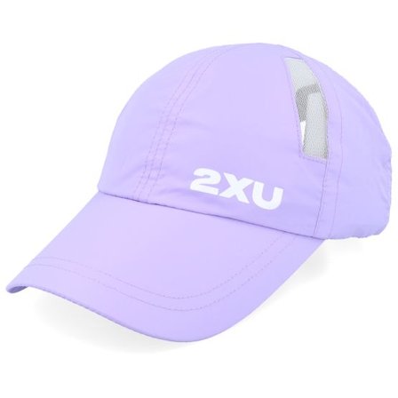 2XU - Lila unconstructed Keps - Run Cap Grape Fizz/White Dad Cap @ Hatstore