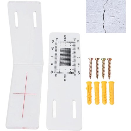 L-form - Revnemåler - Betonrevnemåler - Revnemåleroptager - Standard revnemåler - Hjørne revnemåler