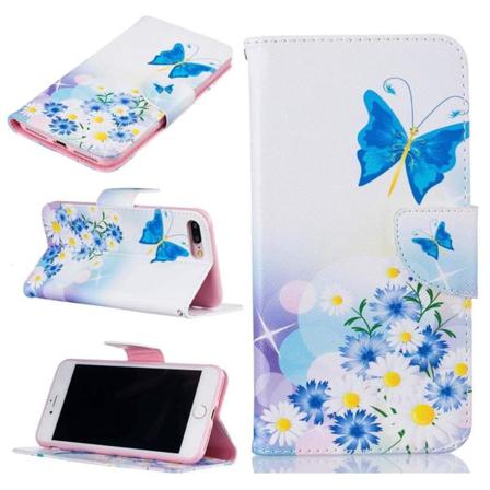 Plånboksfodral Apple Iphone 8 Plus - Fjärilar Och Blommor