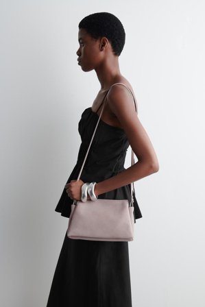 COS Women's Tome Mini Crossbody Bag Suede in Blue