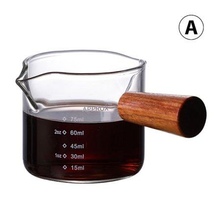 Trähandtag Kaffekopp med dubbel mun Värmebeständig Espresso M